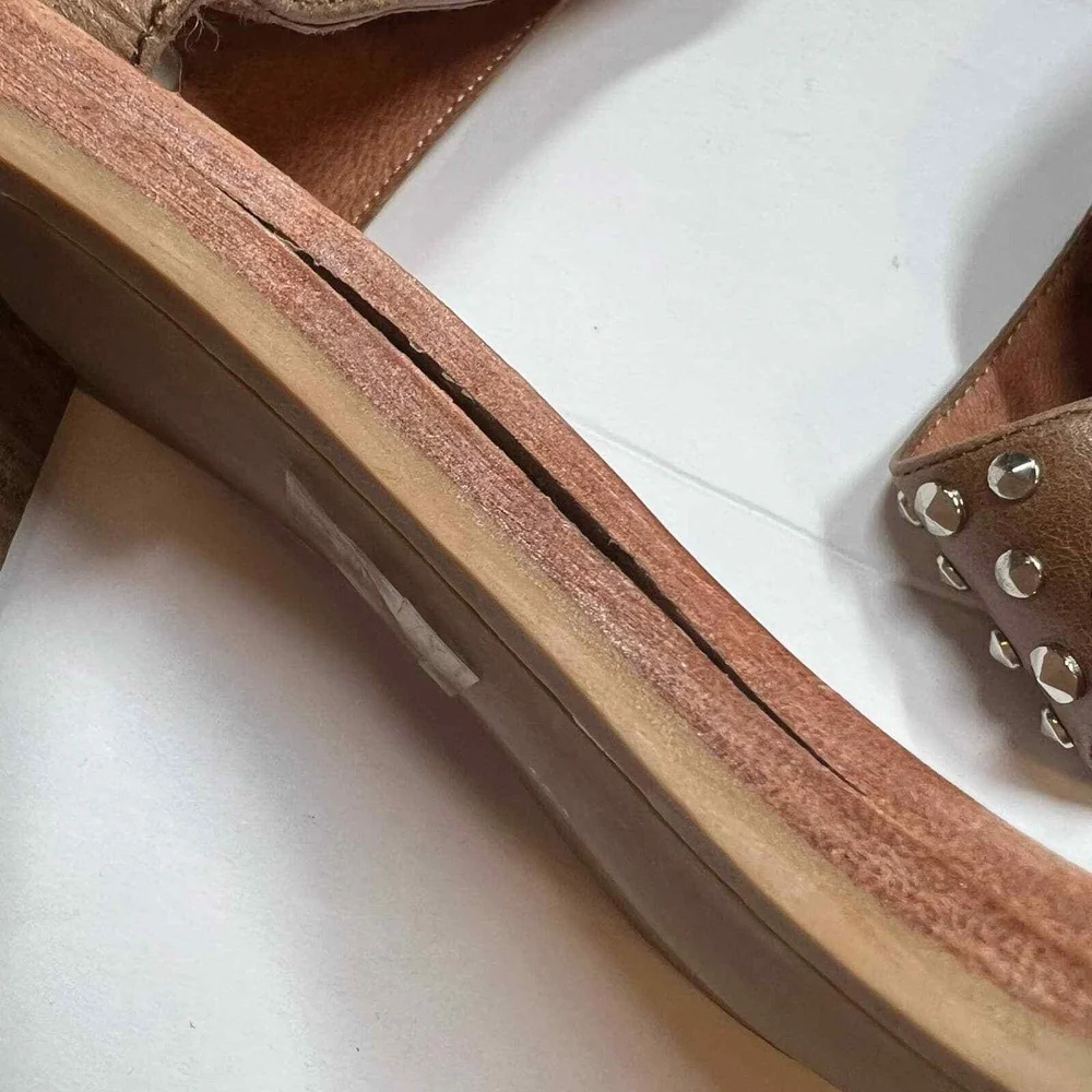 Jeffrey Campbell Sandal Brown Des Moines Studded Boho Festival‎ Block Heel 9.5